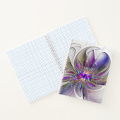 エネルギッシュカラフルな抽象芸術フラクタル芸術花 ノートブック (内部)