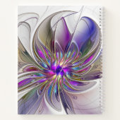 エネルギッシュカラフルな抽象芸術フラクタル芸術花 ノートブック (裏面)
