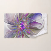 エネルギッシュカラフルな抽象芸術フラクタル芸術花 バスタオルセット (ハンドタオル)