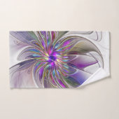 エネルギッシュカラフルな抽象芸術フラクタル芸術花 バスタオルセット (ハンドタオル)