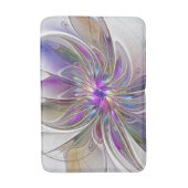 エネルギッシュカラフルな抽象芸術フラクタル芸術花 バスマット (正面縦)