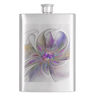 エネルギッシュカラフルな抽象芸術フラクタル芸術花 フラスク