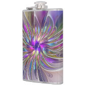 エネルギッシュカラフルな抽象芸術フラクタル芸術花 フラスク (左)