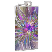 エネルギッシュカラフルな抽象芸術フラクタル芸術花 フラスク (右)