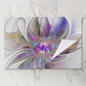 エネルギッシュカラフルな抽象芸術フラクタル芸術花 ペーパーパッド (折り畳み)