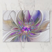 エネルギッシュカラフルな抽象芸術フラクタル芸術花 ペーパーパッド (正面)