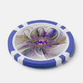 エネルギッシュカラフルな抽象芸術フラクタル芸術花 ポーカーチップ (シングル)