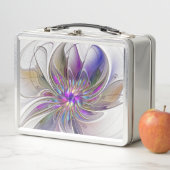 エネルギッシュカラフルな抽象芸術フラクタル芸術花 メタルランチボックス (インサイチュ)