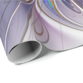 エネルギッシュカラフルな抽象芸術フラクタル芸術花 ラッピングペーパー (ロールコーナー)