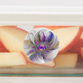 エネルギッシュカラフルな抽象芸術フラクタル芸術花 ラベル (貼付)