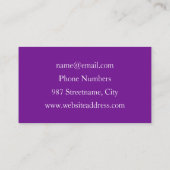 エネルギッシュカラフルな抽象芸術フラクタル芸術花 名刺 (裏面)