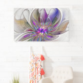 エネルギッシュカラフルな抽象芸術フラクタル芸術花 横断幕 (インサイチュ)