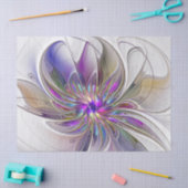 エネルギッシュカラフルな抽象芸術フラクタル芸術花 薄葉紙 (クラフト)