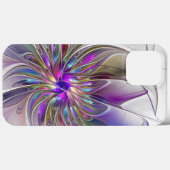 エネルギッシュカラフルな抽象芸術フラクタル芸術花 Case-Mate iPhoneケース (裏面 (横))