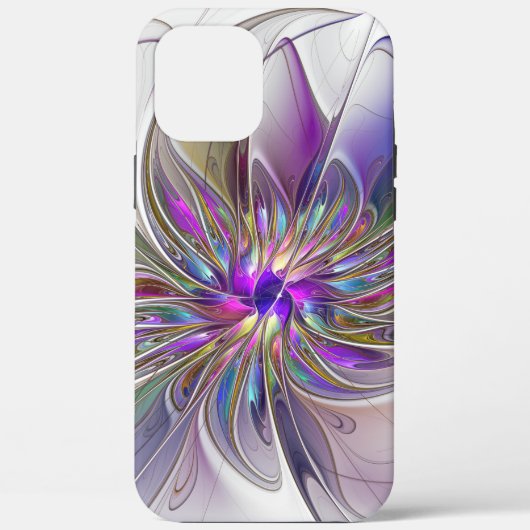エネルギッシュカラフルな抽象芸術フラクタル芸術花 Case-Mate iPhoneケース (裏面)