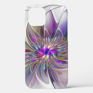エネルギッシュカラフルな抽象芸術フラクタル芸術花 iPhone 12 PROケース