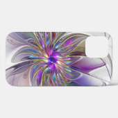 エネルギッシュカラフルな抽象芸術フラクタル芸術花 Case-Mate iPhoneケース (裏面 (横))