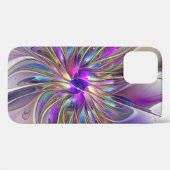 エネルギッシュカラフルな抽象芸術フラクタル芸術花 Case-Mate iPhoneケース (裏面 (横))
