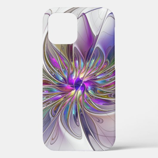 エネルギッシュカラフルな抽象芸術フラクタル芸術花 Case-Mate iPhoneケース (裏面)