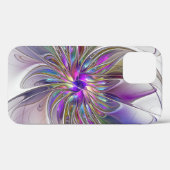 エネルギッシュカラフルな抽象芸術フラクタル芸術花 Case-Mate iPhoneケース (裏面 (横))