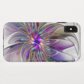 エネルギッシュカラフルな抽象芸術フラクタル芸術花 Case-Mate iPhoneケース (裏面(横))