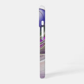 エネルギッシュカラフルな抽象芸術フラクタル芸術花 iPhone 16ケース (左側面)