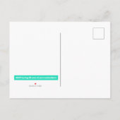 エネルギッシュストライプブライトパーティの招待状 案内ポストカード (裏面)