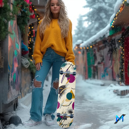 エネルギッシュ抽象芸術シェイプスケートボードデッキ スケートボード