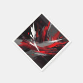 エネルギッシュ抽象芸術赤とはっきりした灰色 スタンダードカクテルナプキン (角)