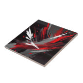 エネルギッシュ抽象芸術赤とはっきりした灰色 タイル (側面)