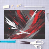 エネルギッシュ抽象芸術赤とはっきりした灰色 薄葉紙 (クラフト)