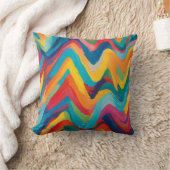 エネルギッシュ数々のジグザグ色装飾用クッション クッション (ブランケット)