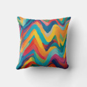エネルギッシュ数々のジグザグ色装飾用クッション クッション (裏面)