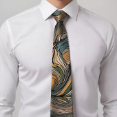 エネルギッシュ波パターンタイ ネクタイ