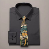 エネルギッシュ波パターンタイ ネクタイ