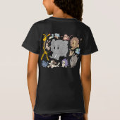 エネルギッシュ!12匹の元気な動物たち Tシャツ (裏面)