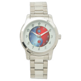 エネルギッシュRhinestoneグリーン陰陽 腕時計