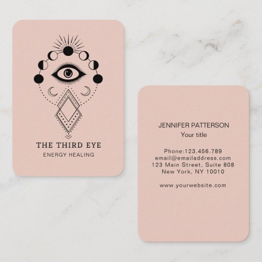 エネルギヘイラー霊気スピリチュアル名刺 名刺 (正面/裏面)
