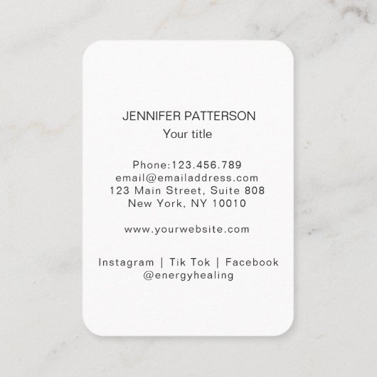 エネルギヘイラー霊気スピリチュアル名刺 名刺 (裏面)