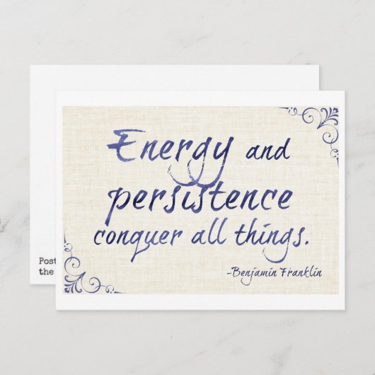 エネルギーおよび持続の抗議の郵便はがき ポストカード (正面/裏面)