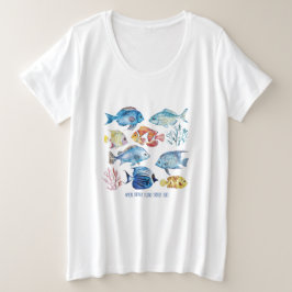 エネルギーが流れる所にエネルギーが行く プラスサイズTシャツ