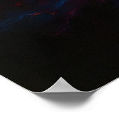 エネルギーが解放された明るい抽象的な宇宙アート ポスター (角)