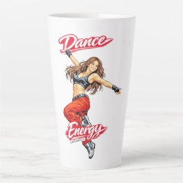エネルギーと自由のダンス カフェラテマグ