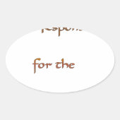 エネルギーの中の力 楕円形シール (正面)