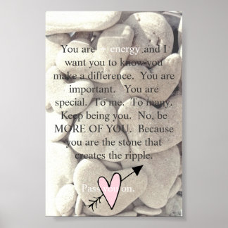 エネルギーの人々のための小さな愛前向きのキャンバス ポスター