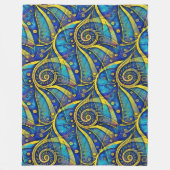 エネルギーの抽象緩和曲線 – シームレスなパターン1 フリースブランケット (正面)