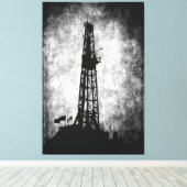 エネルギーの掘削 キャンバスプリント (インサイチュ (ウッドフロア))