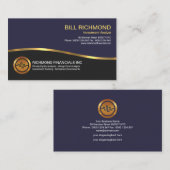 エネルギーはっきりしたレトロフェイク金ゴールド波投資 名刺 (正面/裏面)