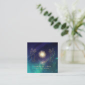 *~*エネルギーは宇宙に宇宙星をライト渡します スクエア名刺 (スタンド正面)