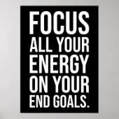 エネルギーをゴールに集中やる気を起こさせる- ポスター (正面)